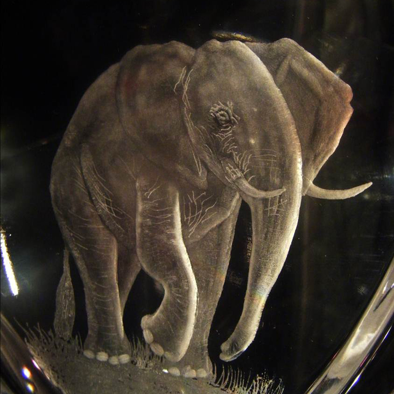 Elephant Glass Piece